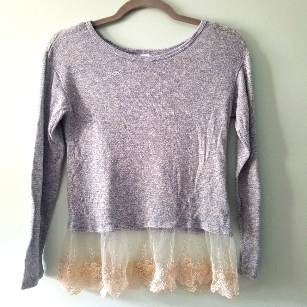 Blue Shimery Long Sleeve